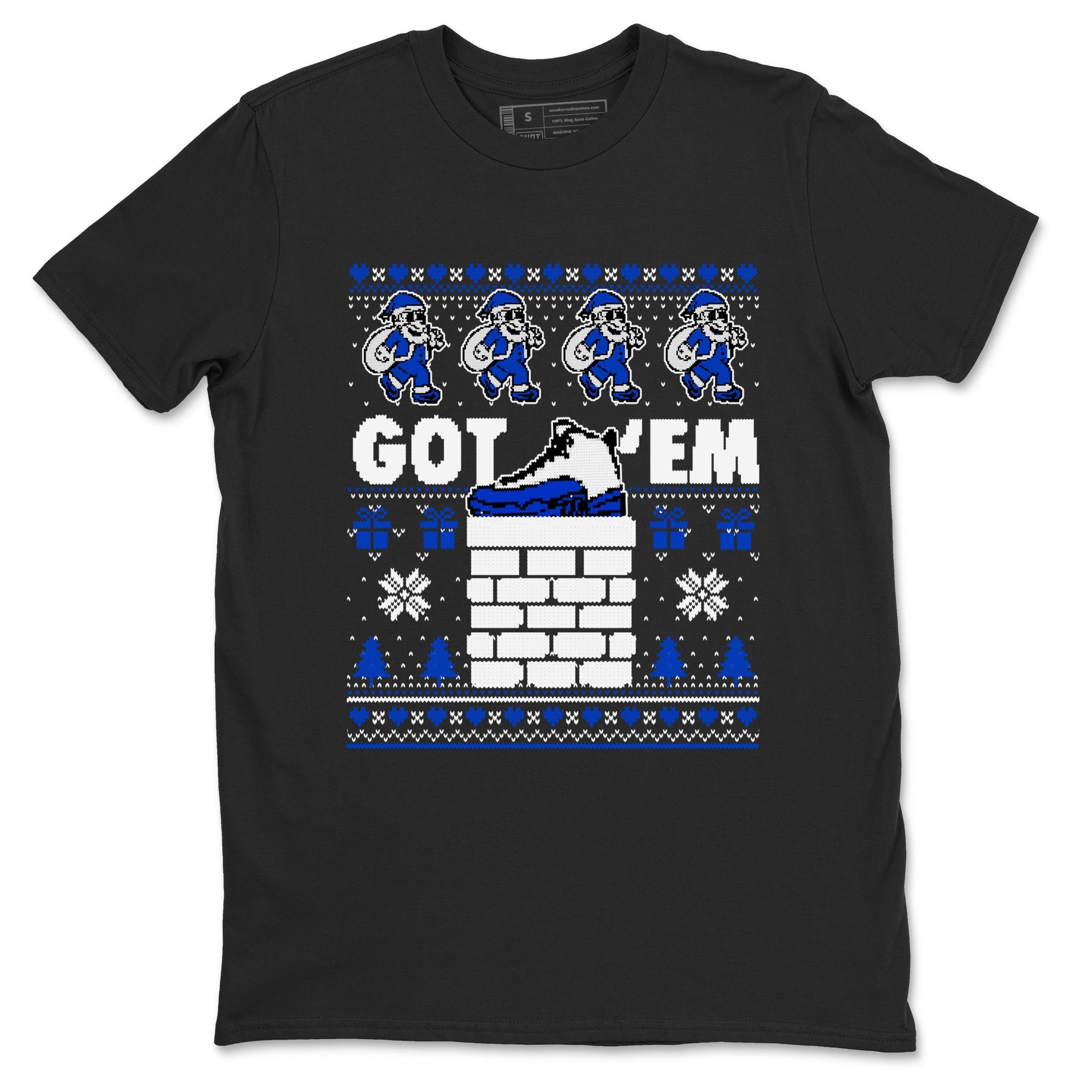 Air Jordan 13 Blueberry t-shirts to match sneakers Got'em Santa sneaker match tees Air Jordan 13 Blueberry match shoes to clothes SNRT Sneaker Tees unisex cotton Black 2 shirts