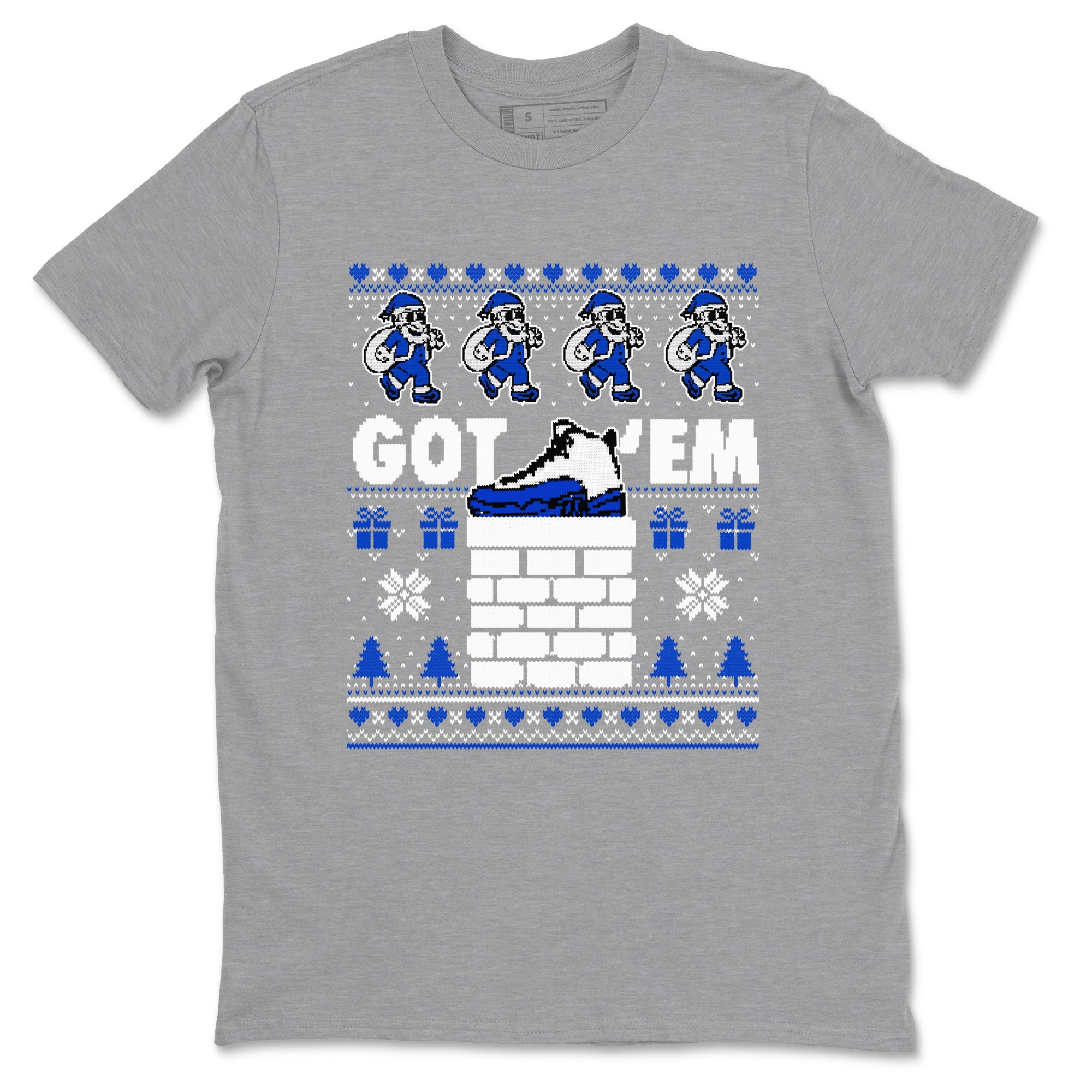 Air Jordan 13 Blueberry t-shirts to match sneakers Got'em Santa sneaker match tees Air Jordan 13 Blueberry match shoes to clothes SNRT Sneaker Tees unisex cotton Heather Grey 2 shirts