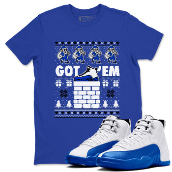 Air Jordan 13 Blueberry t-shirts to match sneakers Got'em Santa sneaker match tees Air Jordan 13 Blueberry match shoes to clothes SNRT Sneaker Tees unisex cotton Royal Blue 1 shirts