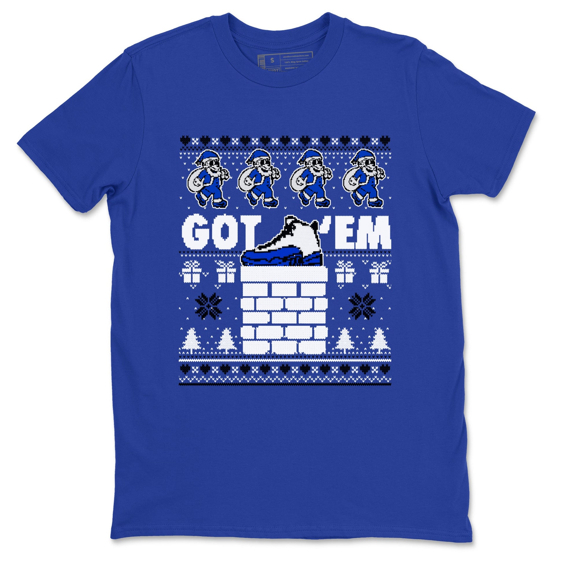 Air Jordan 13 Blueberry t-shirts to match sneakers Got'em Santa sneaker match tees Air Jordan 13 Blueberry match shoes to clothes SNRT Sneaker Tees unisex cotton Royal Blue 2 shirts