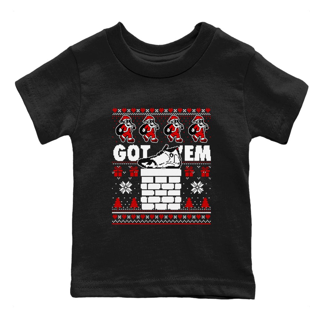 Air Jordan 14 Black Toe t shirts to match sneakers Got'em Santa sneaker match tees 14s Black Toe sneaker match tee SNRT Sneaker Tees Youth Baby Black 2 tee