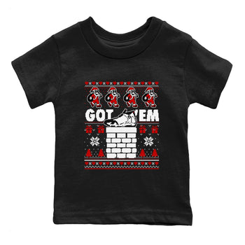 Air Jordan 14 Black Toe t shirts to match sneakers Got'em Santa sneaker match tees 14s Black Toe sneaker match tee SNRT Sneaker Tees Youth Baby Black 2 tee