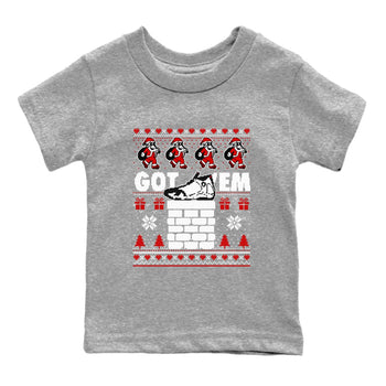 Air Jordan 14 Black Toe t shirts to match sneakers Got'em Santa sneaker match tees 14s Black Toe sneaker match tee SNRT Sneaker Tees Youth Baby Heather Grey 2 tee