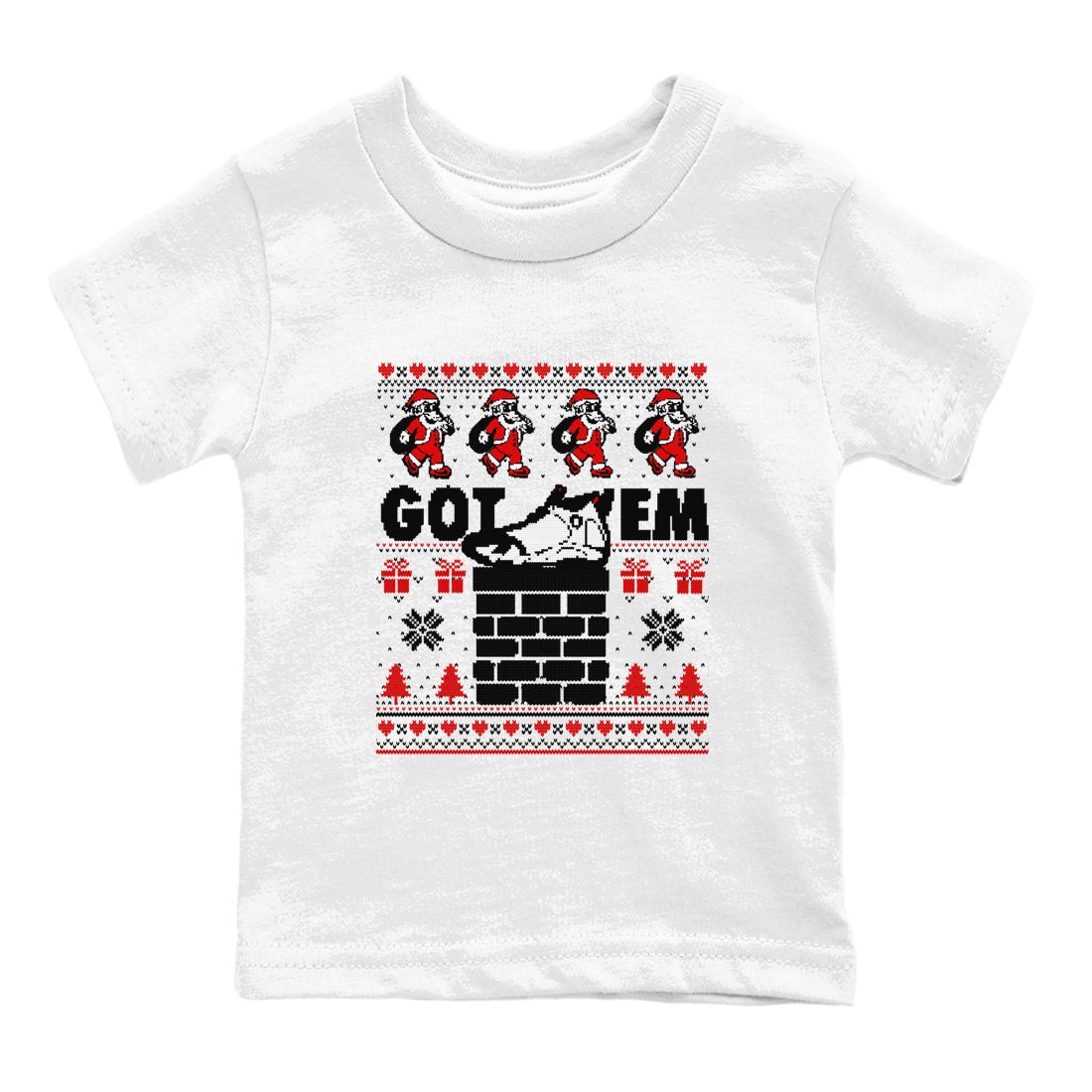 Air Jordan 14 Black Toe t shirts to match sneakers Got'em Santa sneaker match tees 14s Black Toe sneaker match tee SNRT Sneaker Tees Youth Baby White 2 tee