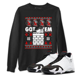 Air Jordan 14 Black Toe t shirts to match sneakers Got'em Santa sneaker match tees 14s Black Toe sneaker match tee SNRT Sneaker Tees unisex cotton Black 1 shirts
