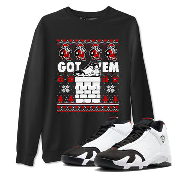 Air Jordan 14 Black Toe t shirts to match sneakers Got'em Santa sneaker match tees 14s Black Toe sneaker match tee SNRT Sneaker Tees unisex cotton Black 1 shirts