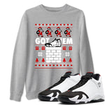 Air Jordan 14 Black Toe t shirts to match sneakers Got'em Santa sneaker match tees 14s Black Toe sneaker match tee SNRT Sneaker Tees unisex cotton Heather Grey 1 shirts