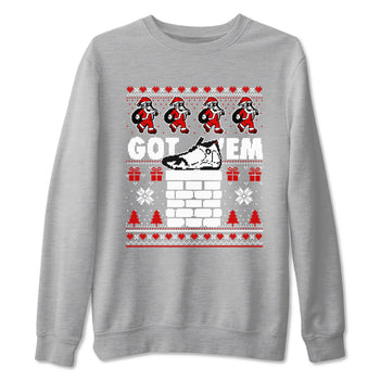 Air Jordan 14 Black Toe t shirts to match sneakers Got'em Santa sneaker match tees 14s Black Toe sneaker match tee SNRT Sneaker Tees unisex cotton Heather Grey 2 shirts