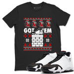 Air Jordan 14 Black Toe t shirts to match sneakers Got'em Santa sneaker match tees 14s Black Toe sneaker match tee SNRT Sneaker Tees unisex cotton Black 1 shirts