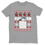 Air Jordan 14 Black Toe t shirts to match sneakers Got'em Santa sneaker match tees 14s Black Toe sneaker match tee SNRT Sneaker Tees unisex cotton Heather Grey 2 shirts