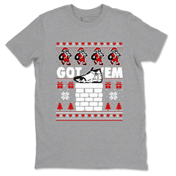 Air Jordan 14 Black Toe t shirts to match sneakers Got'em Santa sneaker match tees 14s Black Toe sneaker match tee SNRT Sneaker Tees unisex cotton Heather Grey 2 shirts