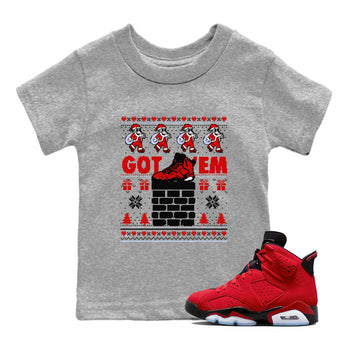 6s Toro Bravo shirts to match jordans Got'em Santa sneaker match tees Air Jordan 6 Toro Bravo match shoes to clothes SNRT Sneaker Tees Youth Baby Heather Grey 1 tee