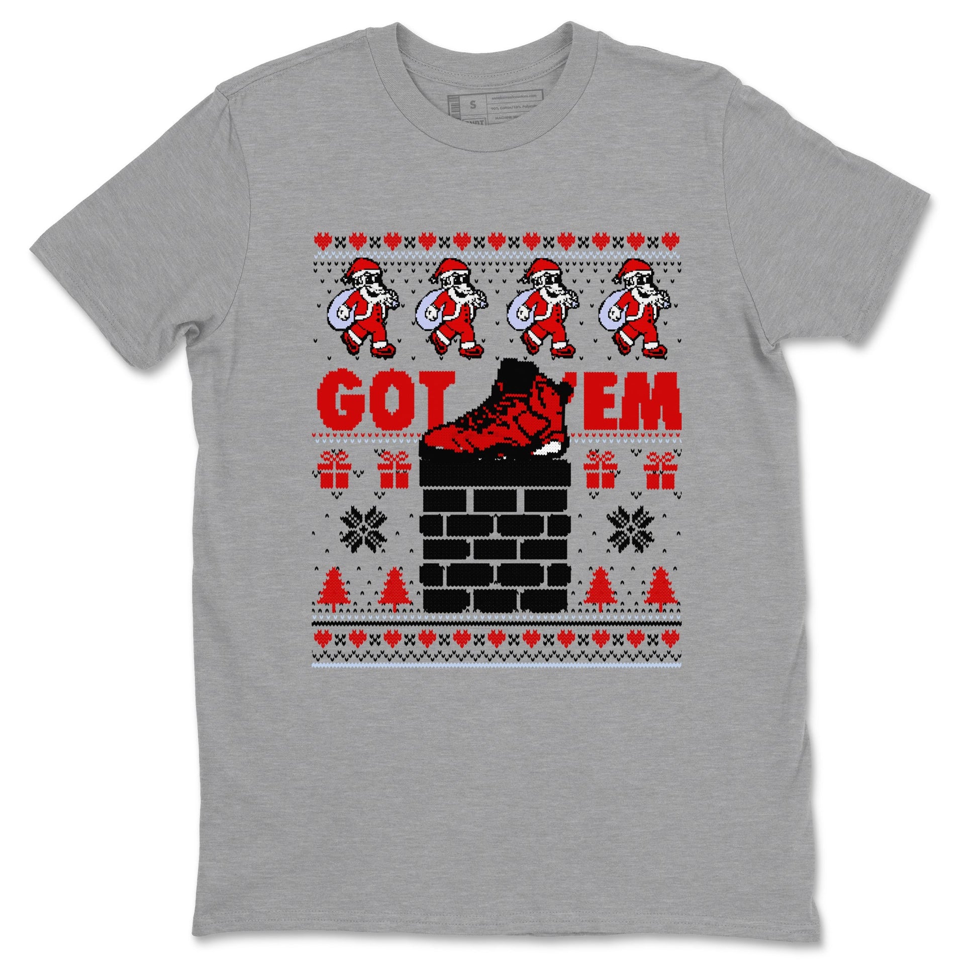 6s Toro Bravo shirts to match jordans Got'em Santa sneaker match tees Air Jordan 6 Toro Bravo match shoes to clothes SNRT Sneaker Tees unisex cotton Heather Grey 2 shirts