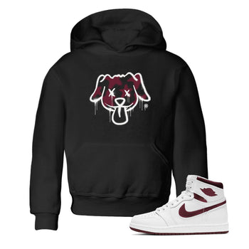 Air Jordan 1 High OG Metallic Burgundy shirts to match jordans Graffiti Dog sneaker match tees Air Jordan 1 Metallic Burgundy SNRT Sneaker Tees streetwear brand Baby and Youth Black 1 cotton tee