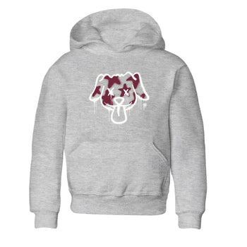 Air Jordan 1 High OG Metallic Burgundy shirts to match jordans Graffiti Dog sneaker match tees Air Jordan 1 Metallic Burgundy SNRT Sneaker Tees streetwear brand Baby and Youth Heather Grey 2 cotton tee