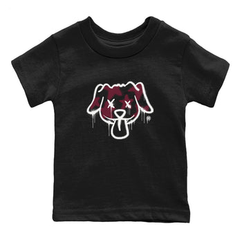 Air Jordan 1 High OG Metallic Burgundy shirts to match jordans Graffiti Dog sneaker match tees Air Jordan 1 Metallic Burgundy SNRT Sneaker Tees streetwear brand Baby and Youth Black 2 cotton tee