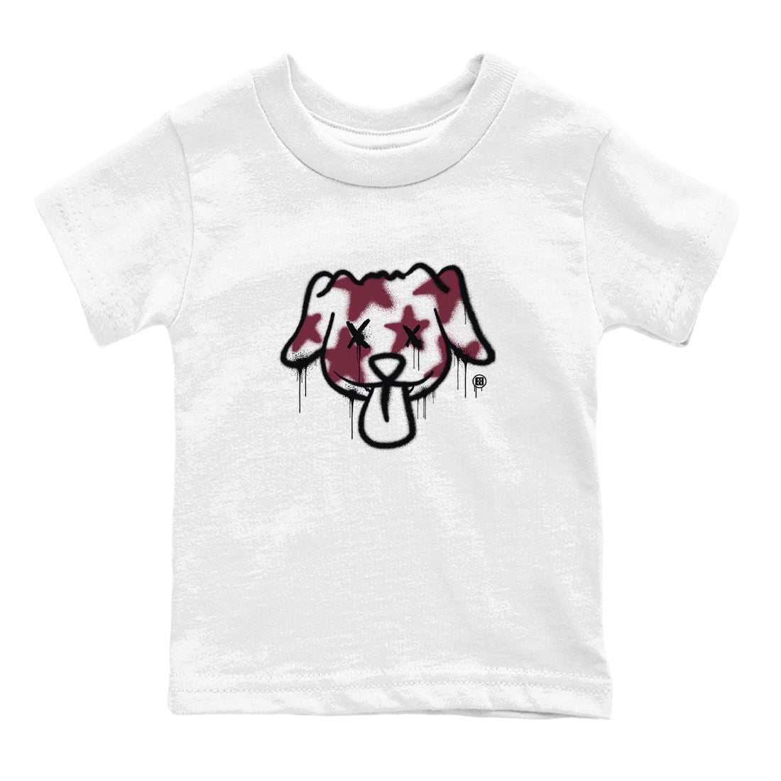 Air Jordan 1 High OG Metallic Burgundy shirts to match jordans Graffiti Dog sneaker match tees Air Jordan 1 Metallic Burgundy SNRT Sneaker Tees streetwear brand Baby and Youth White 2 cotton tee