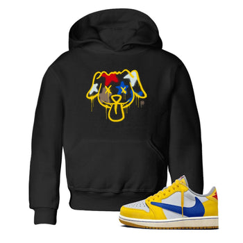 AJ1 Travis Scott Canary shirt to match jordans Graffiti Dog sneaker tees Air Jordan 1 Travis Scott Canary SNRT sneaker release tees baby toddler Black 1 cotton Shirt