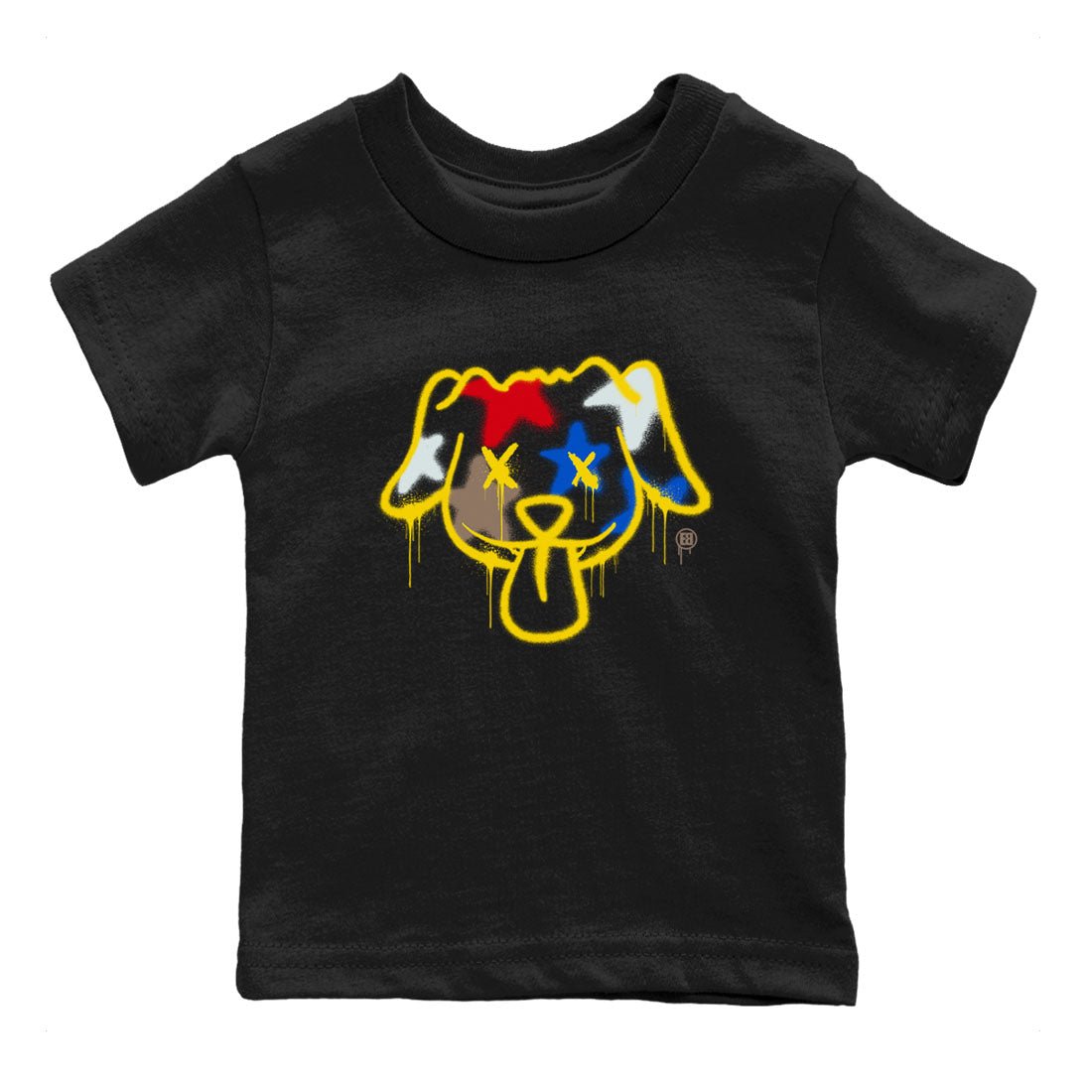 AJ1 Travis Scott Canary shirt to match jordans Graffiti Dog sneaker tees Air Jordan 1 Travis Scott Canary SNRT sneaker release tees baby toddler Black 2 cotton Shirt