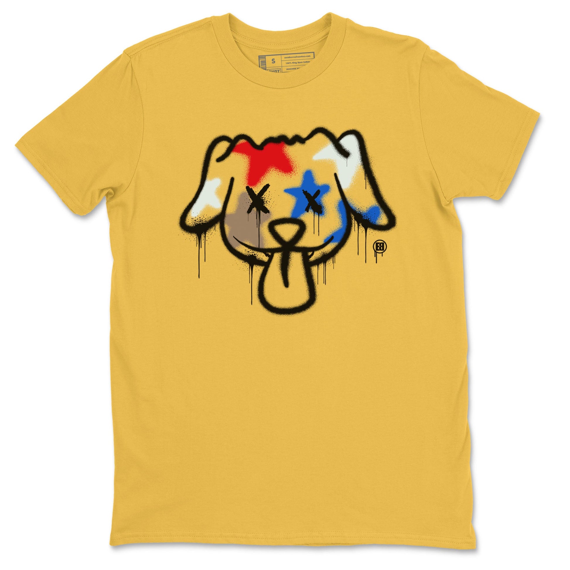 AJ1 Travis Scott Canary shirt to match jordans Graffiti Dog sneaker tees Air Jordan 1 Travis Scott Canary SNRT Sneaker Release Tees unisex cotton Daisy 2 crew neck shirt