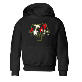 1s Travis Scott Medium Olive shirts to match jordans Graffiti Dog sneaker match tees Air Jordan 1 Travis Scott Medium Olive SNRT Sneaker Tees streetwear brand Baby and Youth Black 2 cotton tee