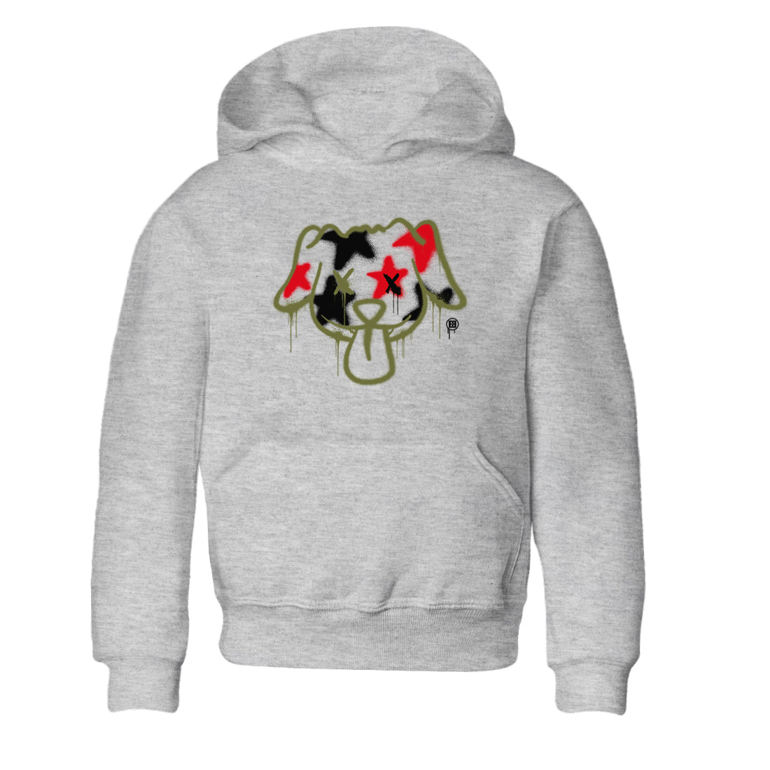 1s Travis Scott Medium Olive shirts to match jordans Graffiti Dog sneaker match tees Air Jordan 1 Travis Scott Medium Olive SNRT Sneaker Tees streetwear brand Baby and Youth Heather Grey 2 cotton tee