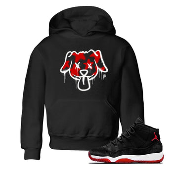 11s Bred Velvet shirts to match jordans Graffiti Dog sneaker match tees Air Jordan 11 Bred Velvet match shoes to clothes SNRT Sneaker Tees Youth Baby Black 1 tee