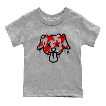 11s Bred Velvet shirts to match jordans Graffiti Dog sneaker match tees Air Jordan 11 Bred Velvet match shoes to clothes SNRT Sneaker Tees Youth Baby Heather Grey 2 tee