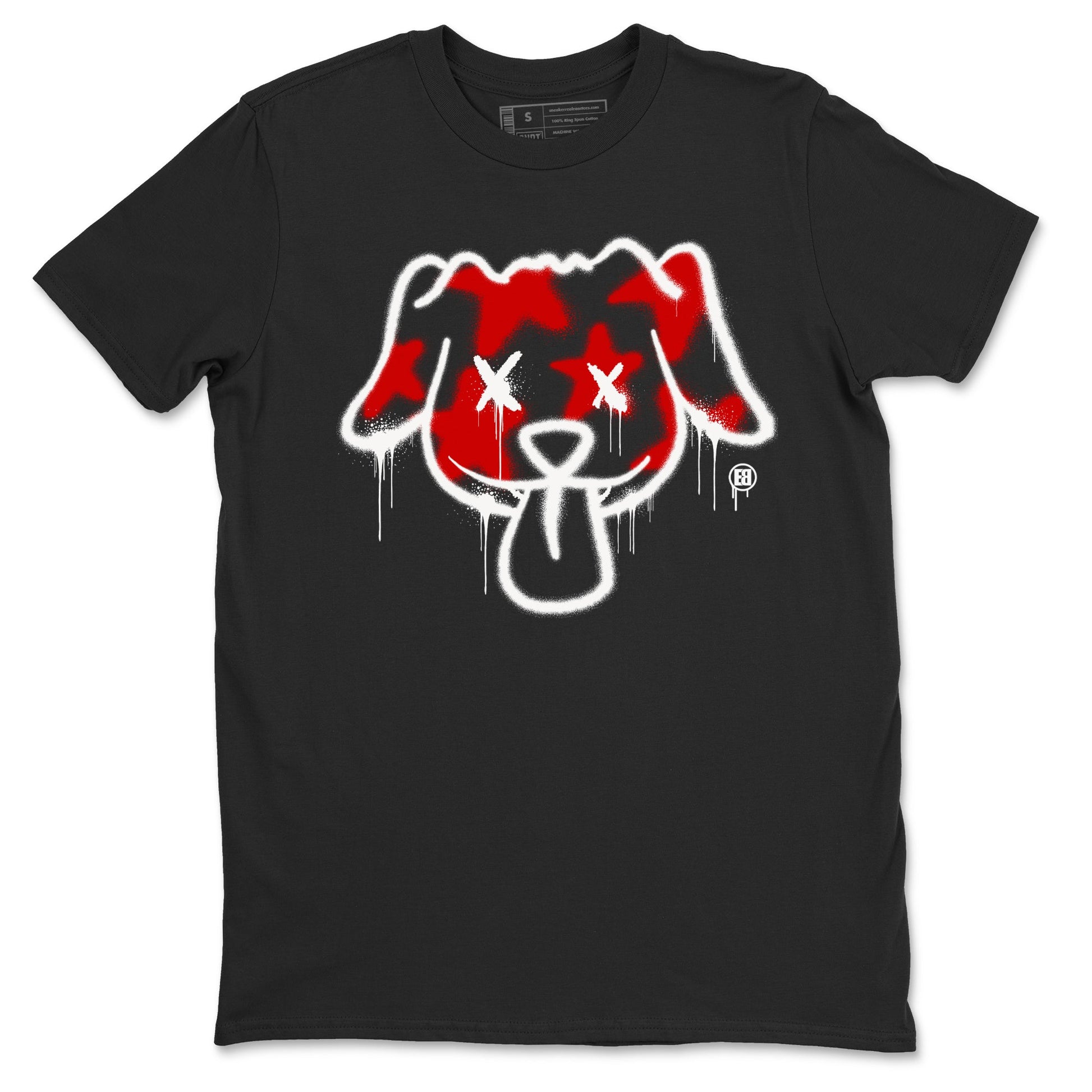 11s Bred Velvet shirts to match jordans Graffiti Dog sneaker match tees Air Jordan 11 Bred Velvet match shoes to clothes SNRT Sneaker Tees unisex cotton Black 2 shirts