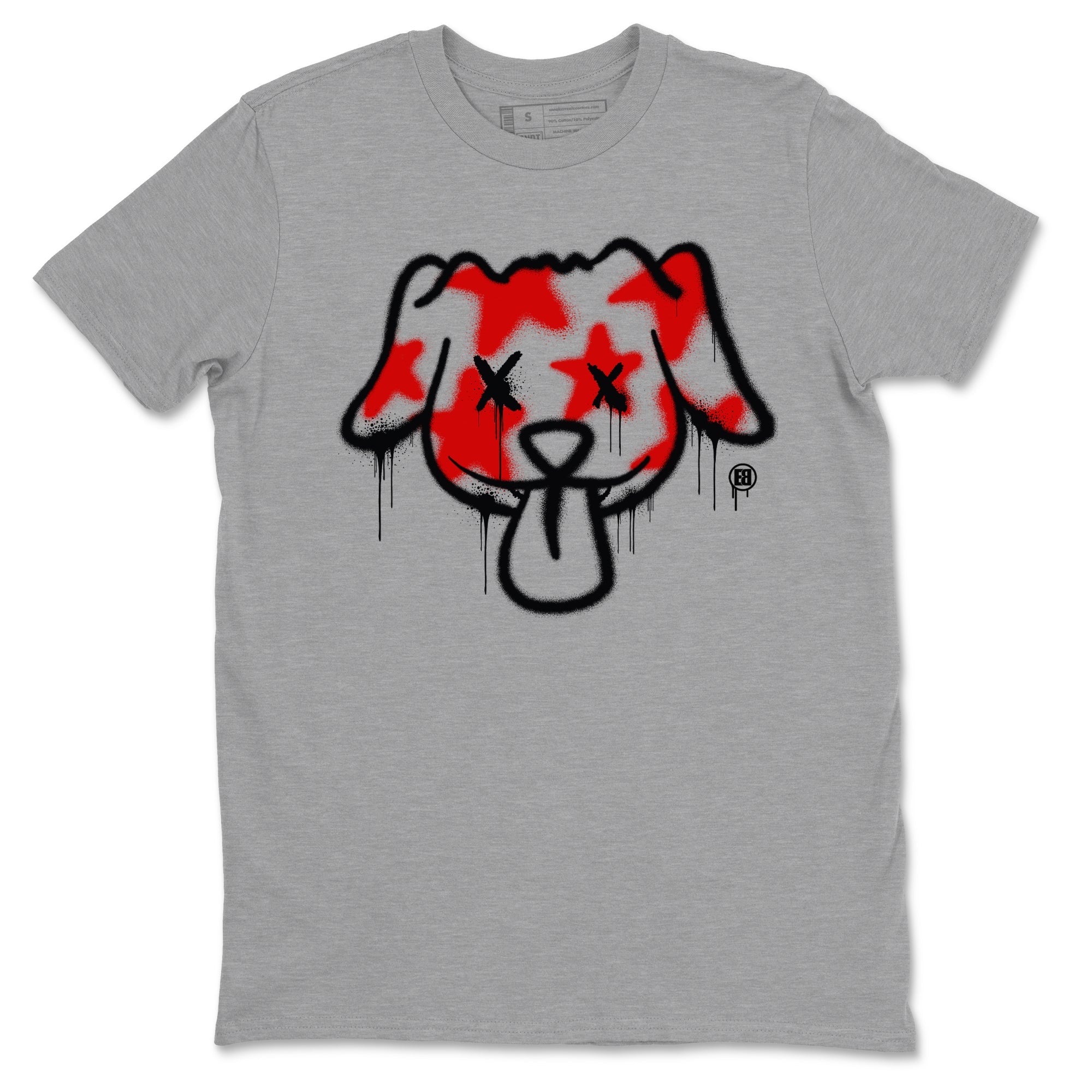 11s Bred Velvet shirts to match jordans Graffiti Dog sneaker match tees Air Jordan 11 Bred Velvet match shoes to clothes SNRT Sneaker Tees unisex cotton Heather Grey 2 shirts