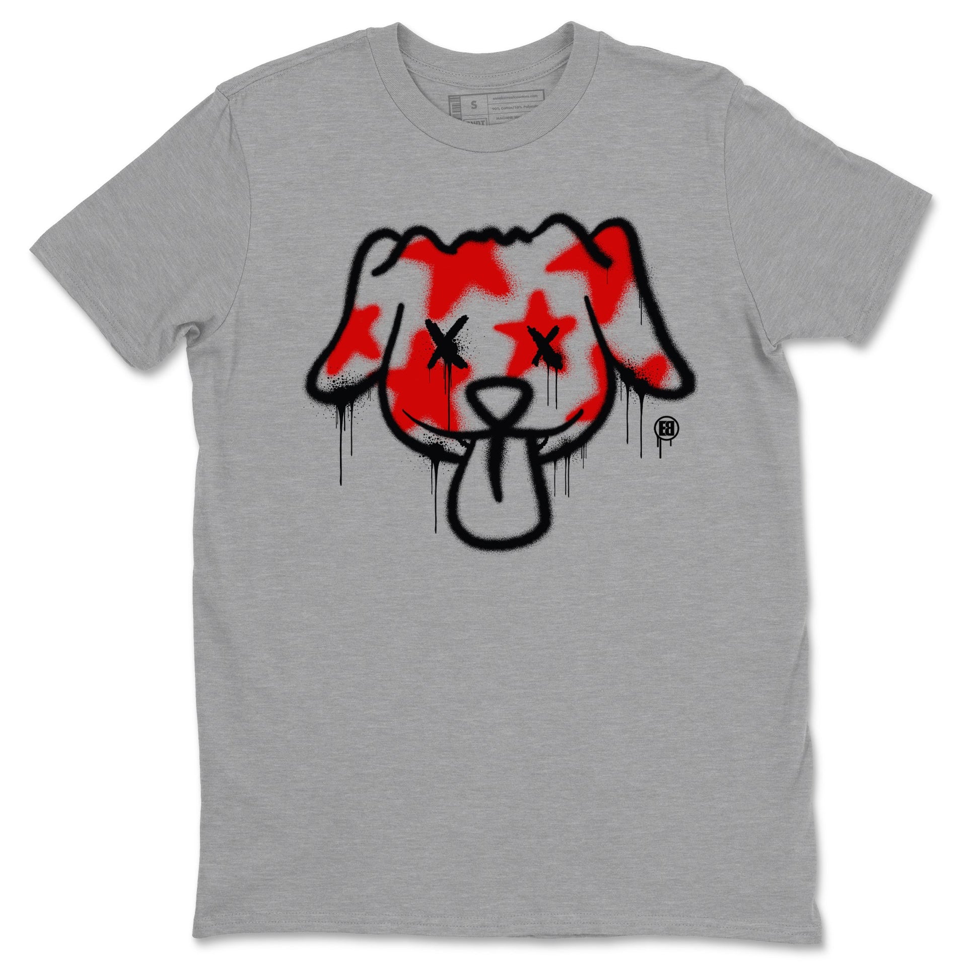 11s Bred Velvet shirts to match jordans Graffiti Dog sneaker match tees Air Jordan 11 Bred Velvet match shoes to clothes SNRT Sneaker Tees unisex cotton Heather Grey 2 shirts
