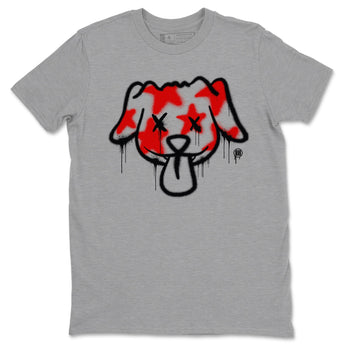11s Bred Velvet shirts to match jordans Graffiti Dog sneaker match tees Air Jordan 11 Bred Velvet match shoes to clothes SNRT Sneaker Tees unisex cotton Heather Grey 2 shirts