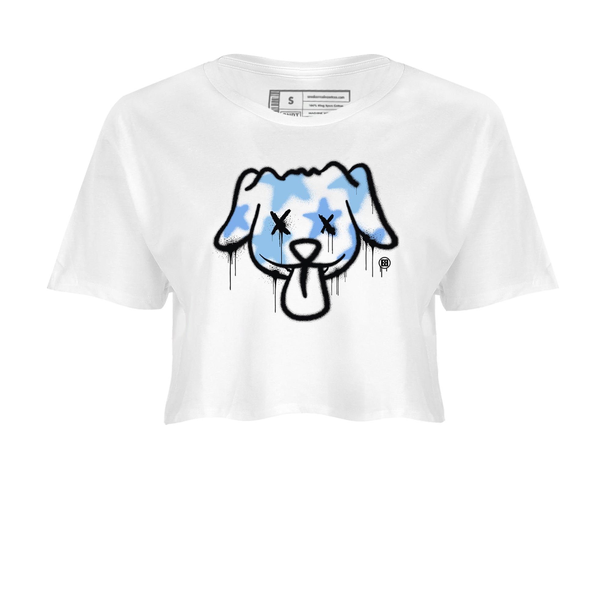 11s Legend Blue shirts to match jordans Graffiti Dog sneaker match tees Air Jordan 11 Legend Blue match shoes to clothes SNRT Sneaker Tees unisex cotton White 2 crop tee