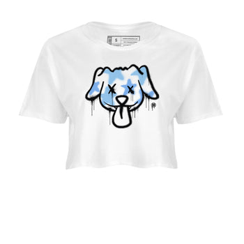 11s Legend Blue shirts to match jordans Graffiti Dog sneaker match tees Air Jordan 11 Legend Blue match shoes to clothes SNRT Sneaker Tees unisex cotton White 2 crop tee