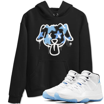 11s Legend Blue shirts to match jordans Graffiti Dog sneaker match tees Air Jordan 11 Legend Blue match shoes to clothes SNRT Sneaker Tees unisex cotton Black 1 shirts