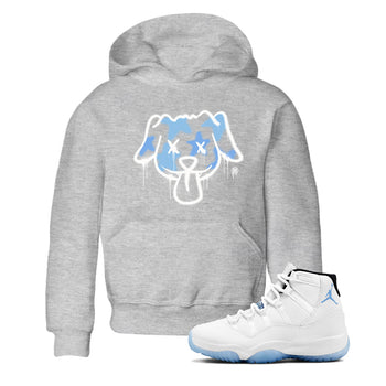 11s Legend Blue shirts to match jordans Graffiti Dog sneaker match tees Air Jordan 11 Legend Blue match shoes to clothes SNRT Sneaker Tees Youth Baby Heather Grey 1 tee