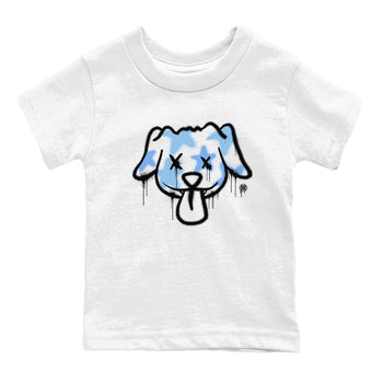 11s Legend Blue shirts to match jordans Graffiti Dog sneaker match tees Air Jordan 11 Legend Blue match shoes to clothes SNRT Sneaker Tees Youth Baby White 2 tee