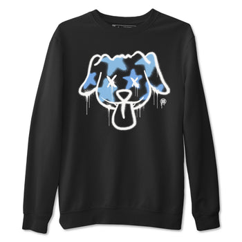 11s Legend Blue shirts to match jordans Graffiti Dog sneaker match tees Air Jordan 11 Legend Blue match shoes to clothes SNRT Sneaker Tees unisex cotton Black 2 shirts