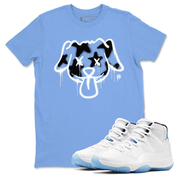 11s Legend Blue shirts to match jordans Graffiti Dog sneaker match tees Air Jordan 11 Legend Blue match shoes to clothes SNRT Sneaker Tees unisex cotton Carolina Blue 1 shirts