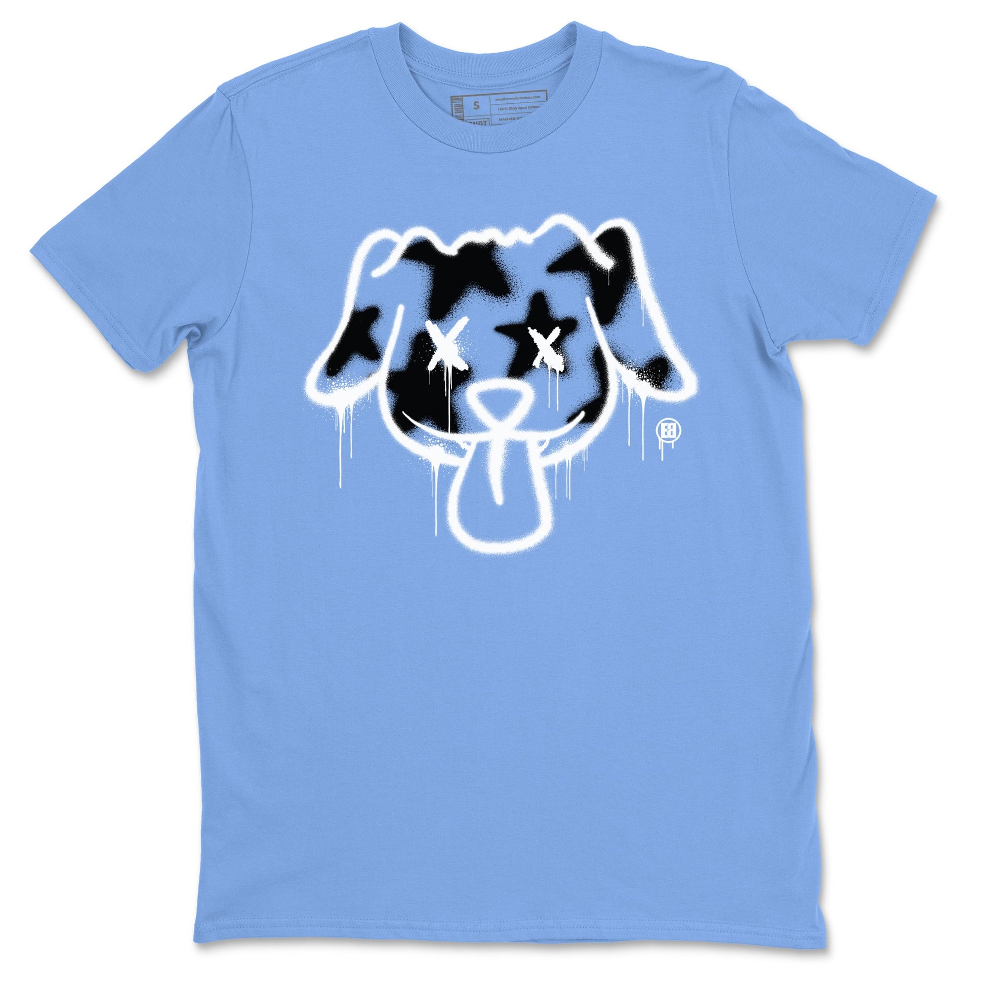 11s Legend Blue shirts to match jordans Graffiti Dog sneaker match tees Air Jordan 11 Legend Blue match shoes to clothes SNRT Sneaker Tees unisex cotton Carolina Blue 2 shirts