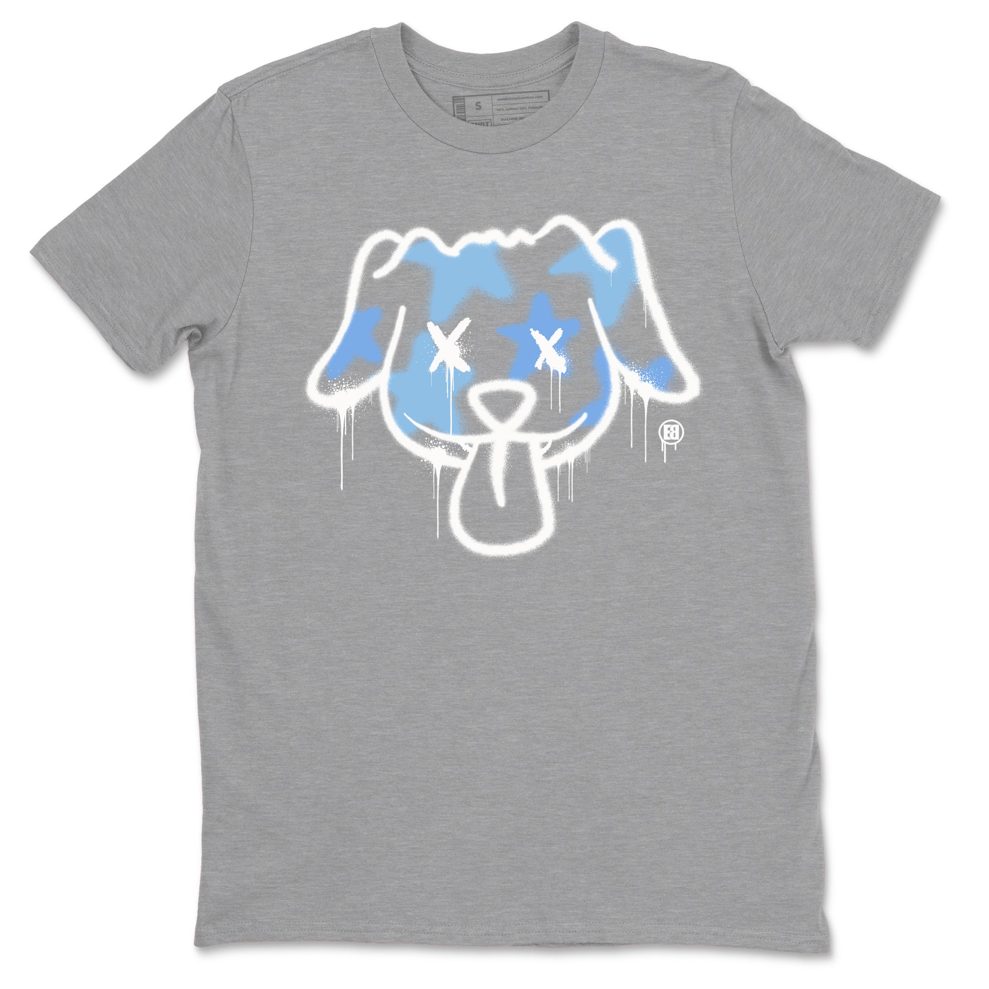 11s Legend Blue shirts to match jordans Graffiti Dog sneaker match tees Air Jordan 11 Legend Blue match shoes to clothes SNRT Sneaker Tees unisex cotton Heather Grey 2 shirts