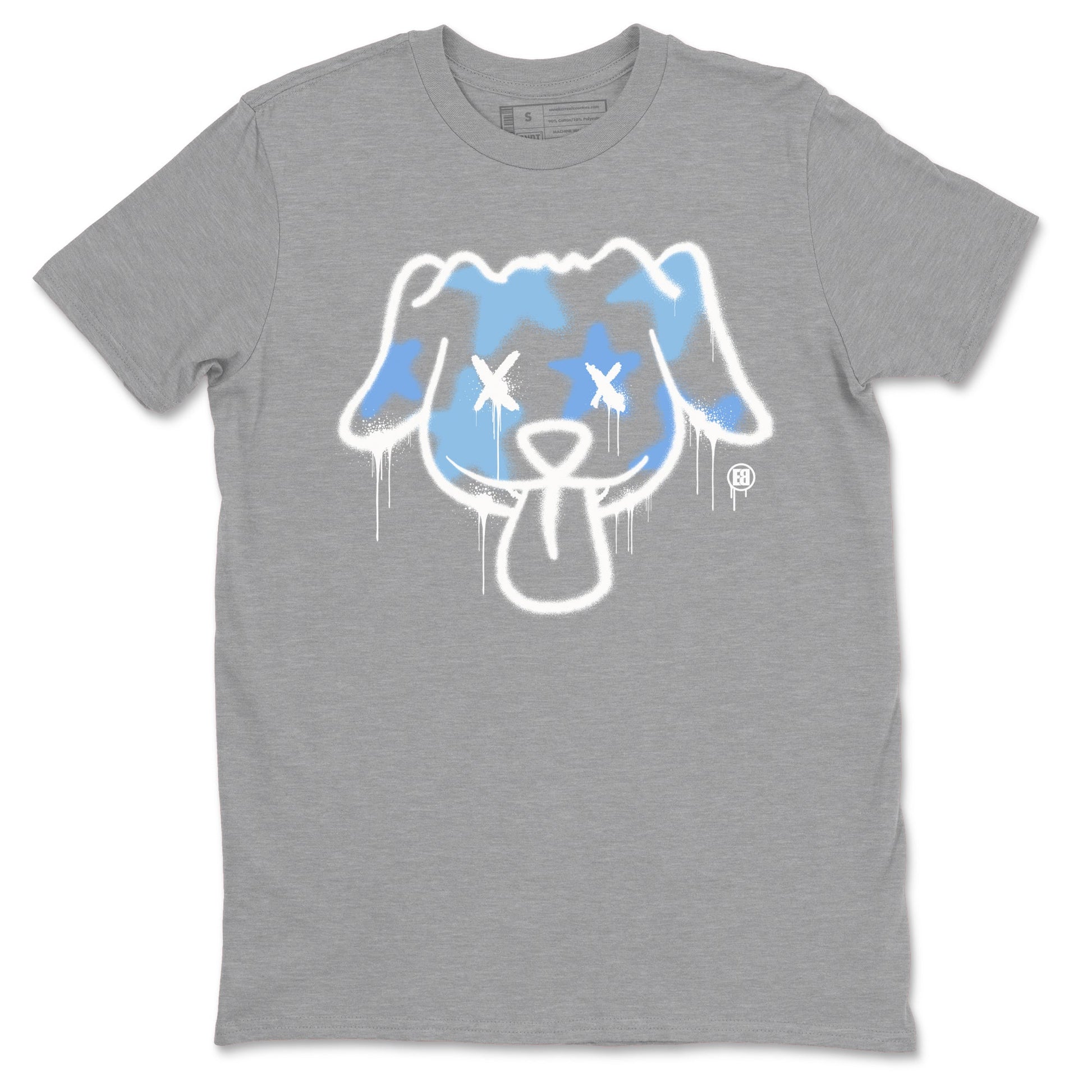 11s Legend Blue shirts to match jordans Graffiti Dog sneaker match tees Air Jordan 11 Legend Blue match shoes to clothes SNRT Sneaker Tees unisex cotton Heather Grey 2 shirts