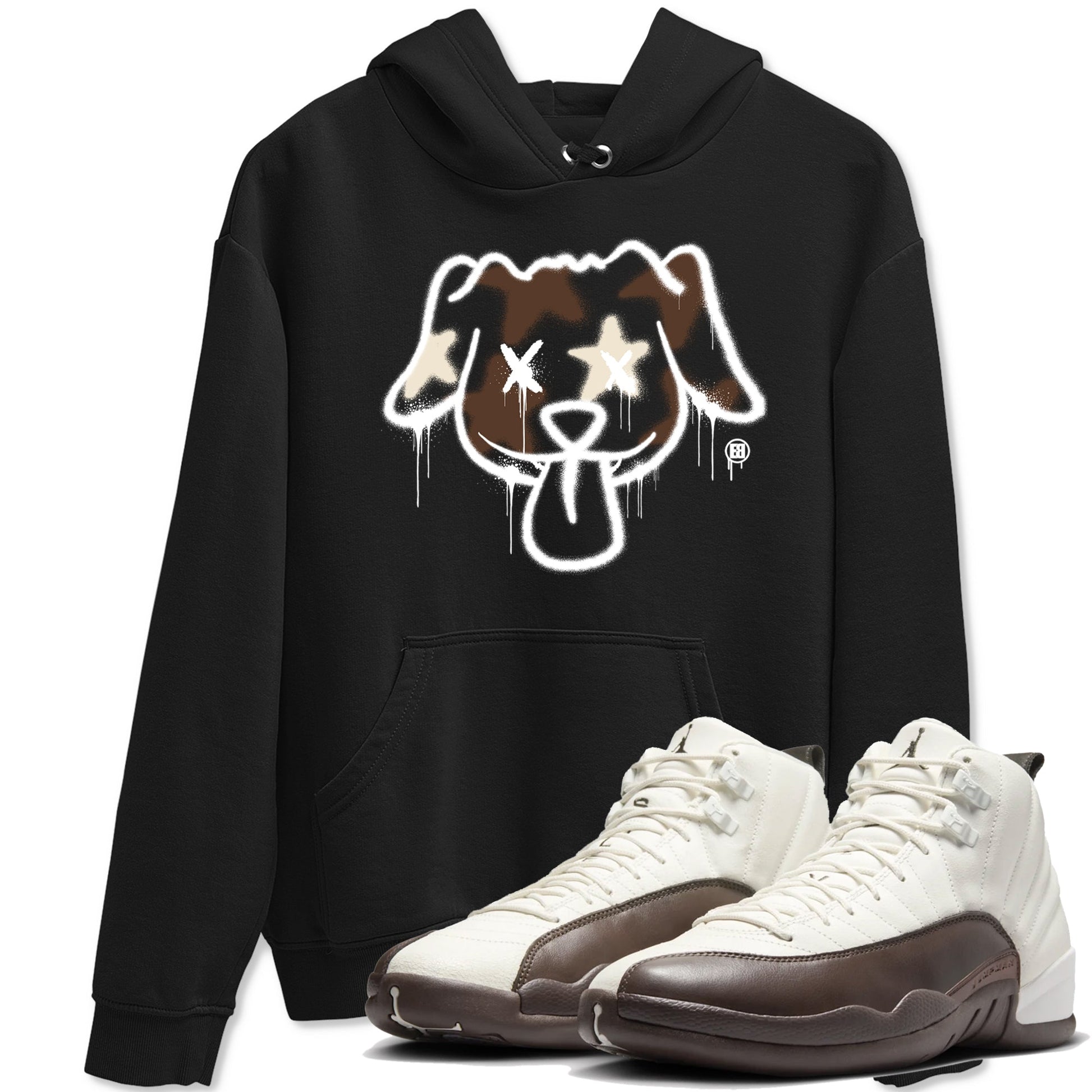 AJ12 Baroque Brown shirts to match jordans Graffiti dog best t shirts to wear with jordans SoleFly x Jordan 12 Baroque Brown match shoes to clothes SNRT Sneaker Tees unisex cotton Black 1 shirts