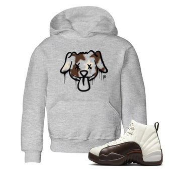 AJ12 Baroque Brown shirts to match jordans Graffiti dog best t shirts to wear with jordans SoleFly x Jordan 12 Baroque Brown match shoes to clothes SNRT Sneaker Tees Youth Baby Heather Grey 1 tee