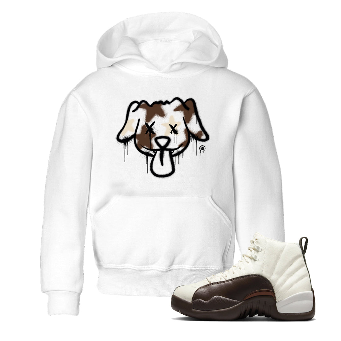 AJ12 Baroque Brown shirts to match jordans Graffiti dog best t shirts to wear with jordans SoleFly x Jordan 12 Baroque Brown match shoes to clothes SNRT Sneaker Tees Youth Baby White 1 tee