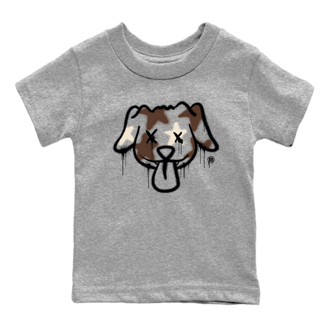 AJ12 Baroque Brown shirts to match jordans Graffiti dog best t shirts to wear with jordans SoleFly x Jordan 12 Baroque Brown match shoes to clothes SNRT Sneaker Tees Youth Baby Heather Grey 2 tee