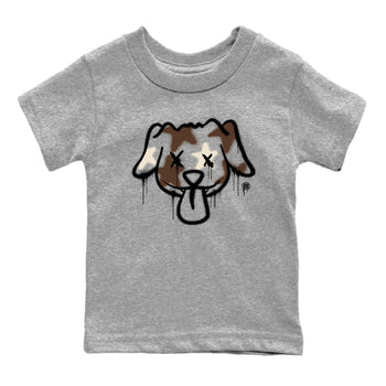 AJ12 Baroque Brown shirts to match jordans Graffiti dog best t shirts to wear with jordans SoleFly x Jordan 12 Baroque Brown match shoes to clothes SNRT Sneaker Tees Youth Baby Heather Grey 2 tee