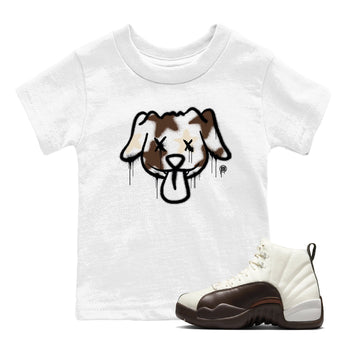 AJ12 Baroque Brown shirts to match jordans Graffiti dog best t shirts to wear with jordans SoleFly x Jordan 12 Baroque Brown match shoes to clothes SNRT Sneaker Tees Youth Baby White 1 tee