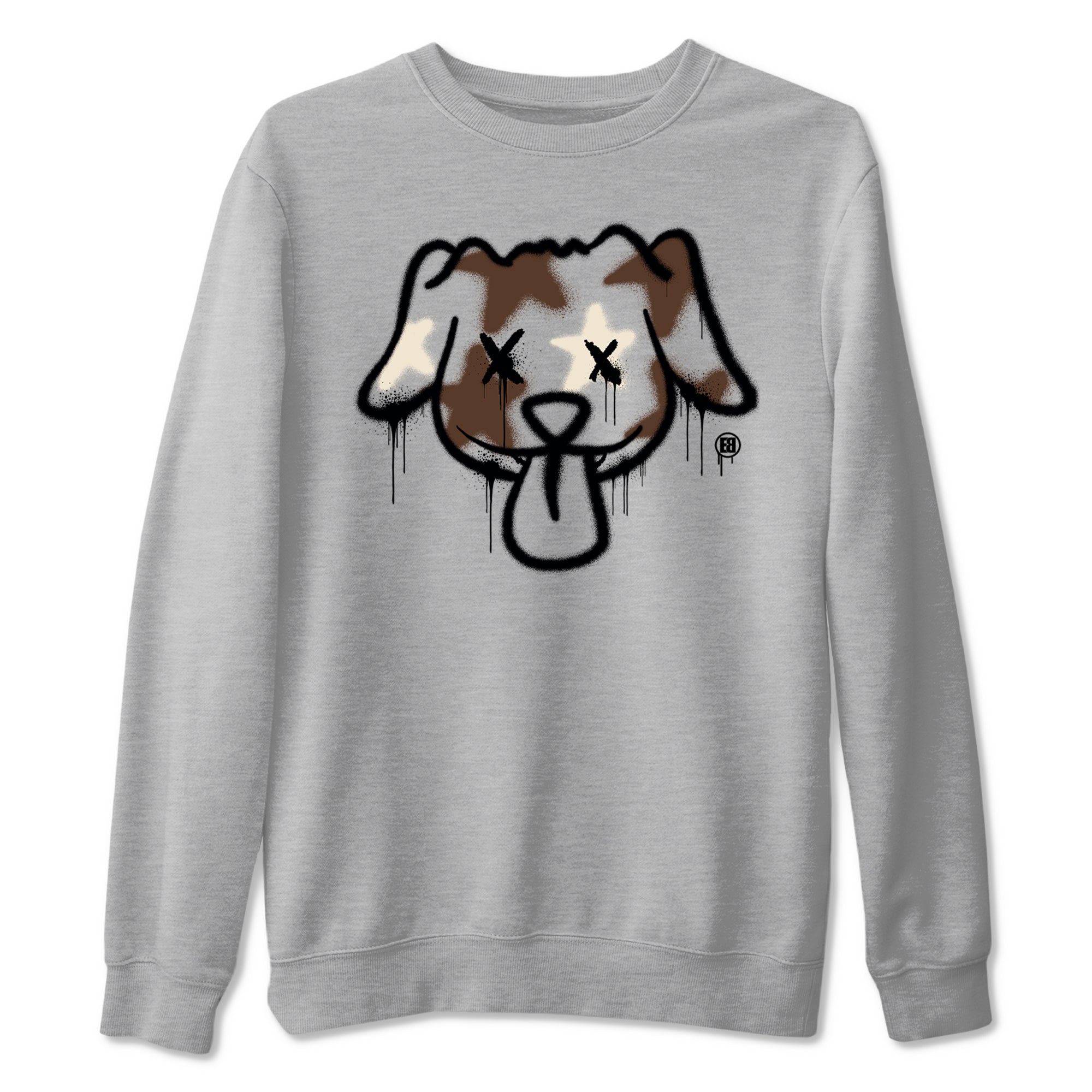 AJ12 Baroque Brown shirts to match jordans Graffiti dog best t shirts to wear with jordans SoleFly x Jordan 12 Baroque Brown match shoes to clothes SNRT Sneaker Tees unisex cotton Heather Grey 2 shirts