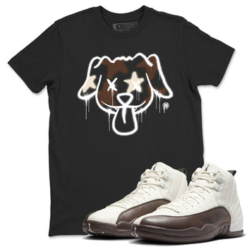 AJ12 Baroque Brown shirts to match jordans Graffiti dog best t shirts to wear with jordans SoleFly x Jordan 12 Baroque Brown match shoes to clothes SNRT Sneaker Tees unisex cotton Black 1 shirts